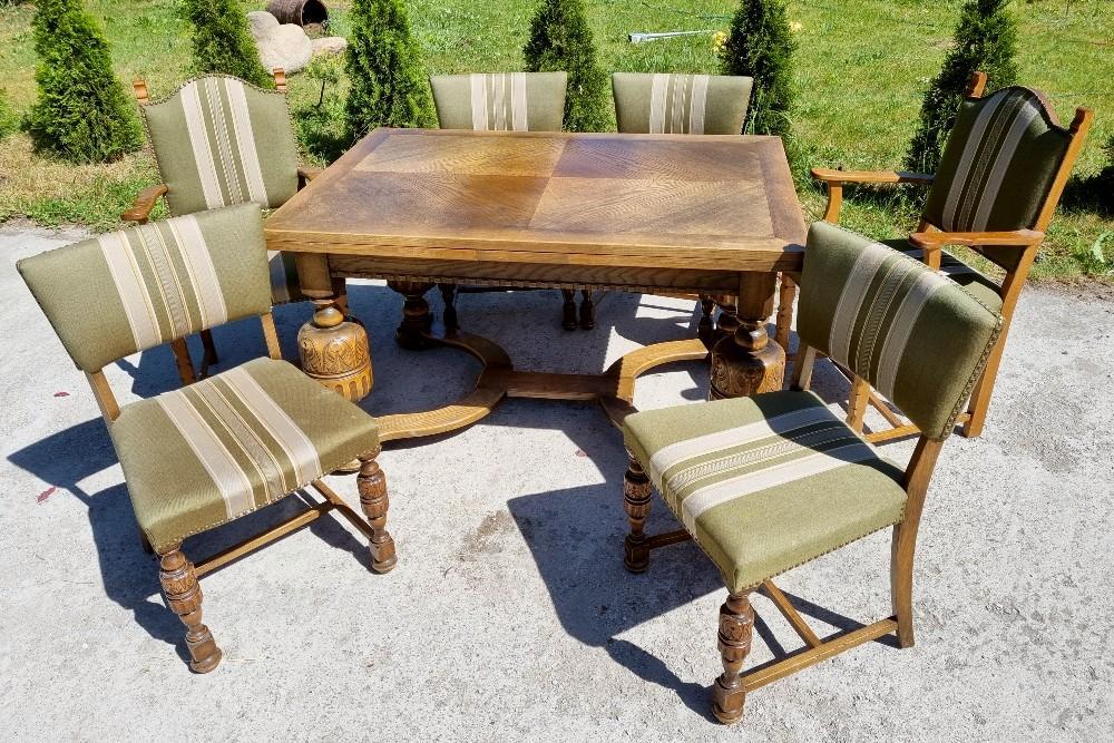 Flamandzki stół i krzesła