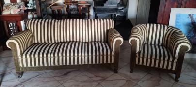 Komplet klubowy sofa + foel - zdjęcie 11