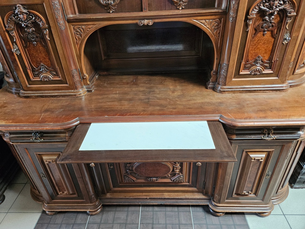 Pałacowy orzechowy kredens Groschkus - 10