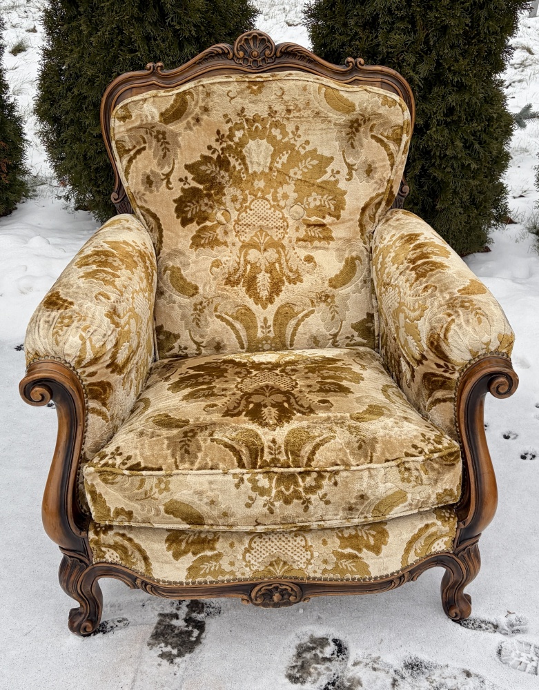 Komplet wypoczynkowy w stylu chippendale sofa +2 fotele - 9