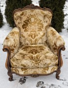 Komplet wypoczynkowy w stylu chippendale sofa +2 fotele - zdjęcie 10