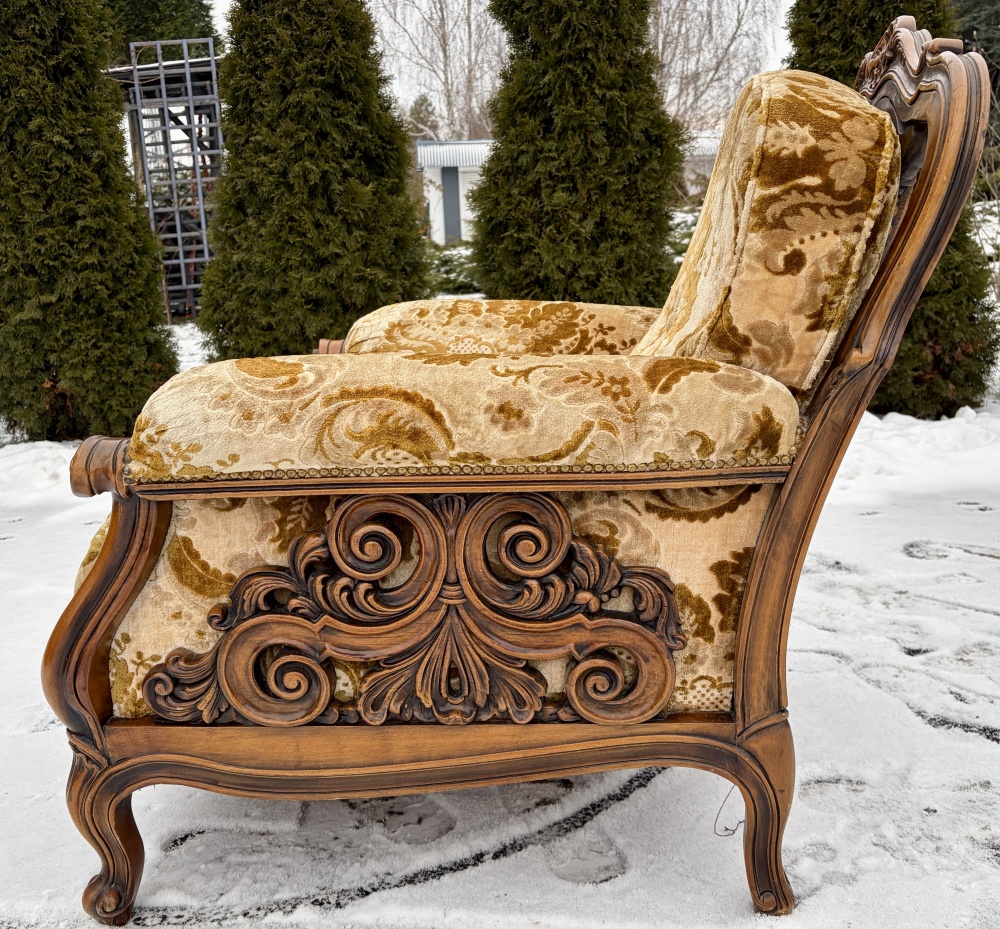 Komplet wypoczynkowy w stylu chippendale sofa +2 fotele - 10