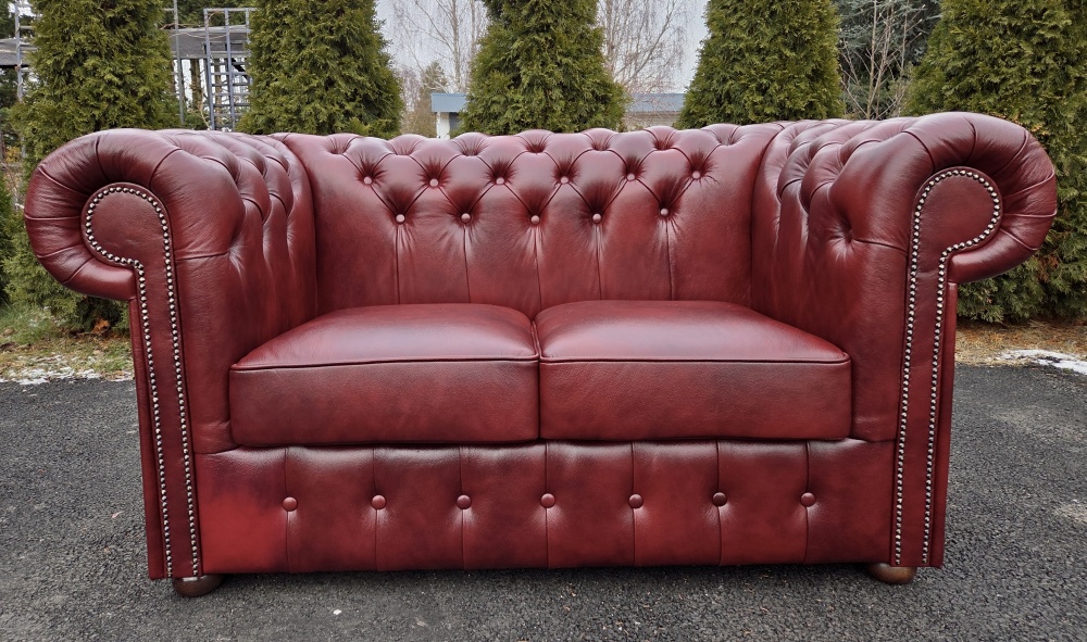 Komplet Wypoczynkowy Chesterfield Clasic 3 2 1 skóra - 2