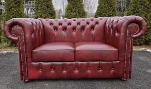 Komplet Wypoczynkowy Chesterfield Clasic 3 2 1 skóra - zdjęcie 3