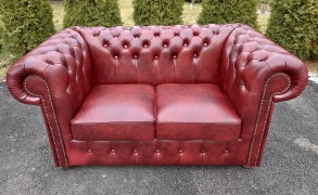 Komplet Wypoczynkowy Chesterfield Clasic 3 2 1 skóra - zdjęcie 5