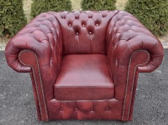 Komplet Wypoczynkowy Chesterfield Clasic 3 2 1 skóra - zdjęcie 6