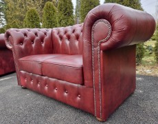 Komplet Wypoczynkowy Chesterfield Clasic 3 2 1 skóra - zdjęcie 8