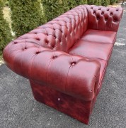 Komplet Wypoczynkowy Chesterfield Clasic 3 2 1 skóra - zdjęcie 9