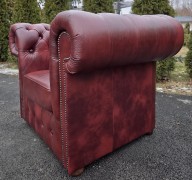 Komplet Wypoczynkowy Chesterfield Clasic 3 2 1 skóra - zdjęcie 10