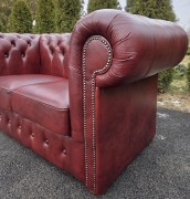 Komplet Wypoczynkowy Chesterfield Clasic 3 2 1 skóra - zdjęcie 12