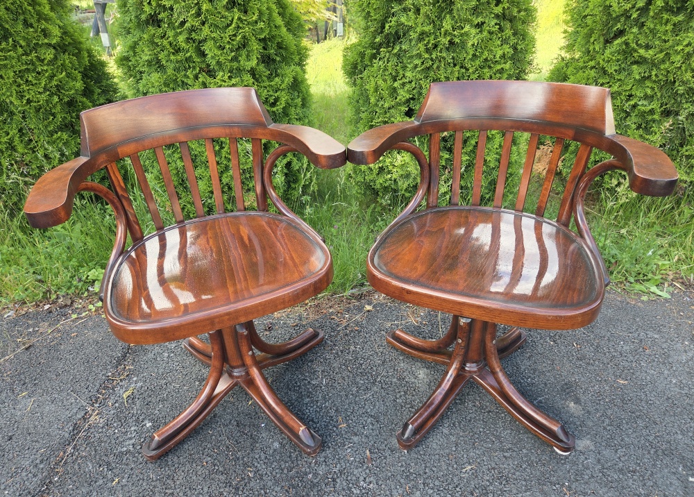 Fotel obrotowy w stylu Thonet - 5