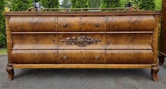 Bufet brzozowy chippendale/art deco. - zdjęcie 1
